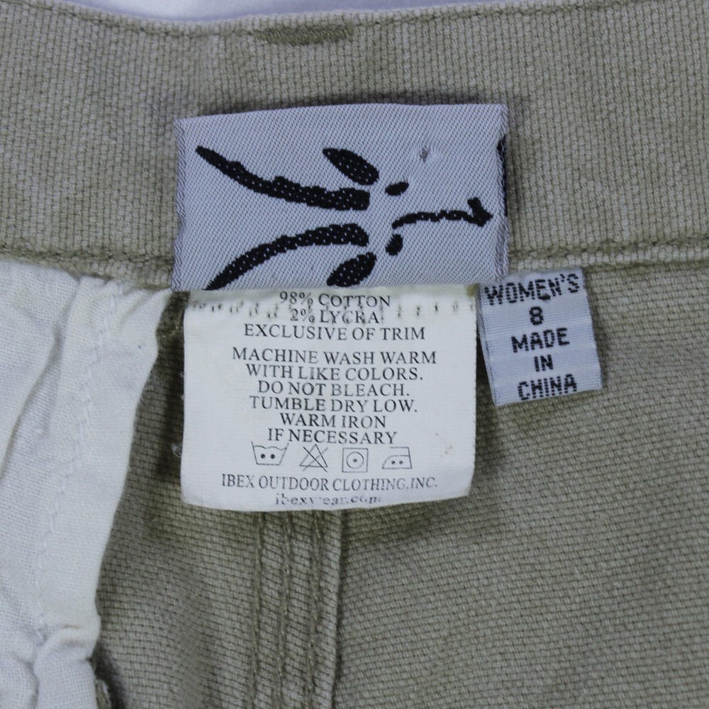 Ibex Vintage High-Waisted Canvas Cotton Shorts for Women, Size 8 - Picture 5 of 6